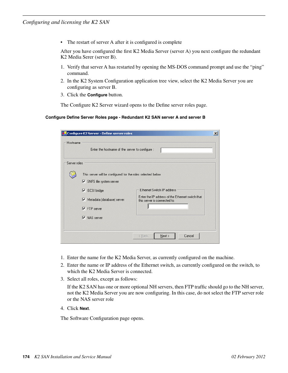 Grass Valley K2 (Summit 3G) 10Gv2 Storage Area Network Installation v.8.1 User Manual | Page 174 / 366