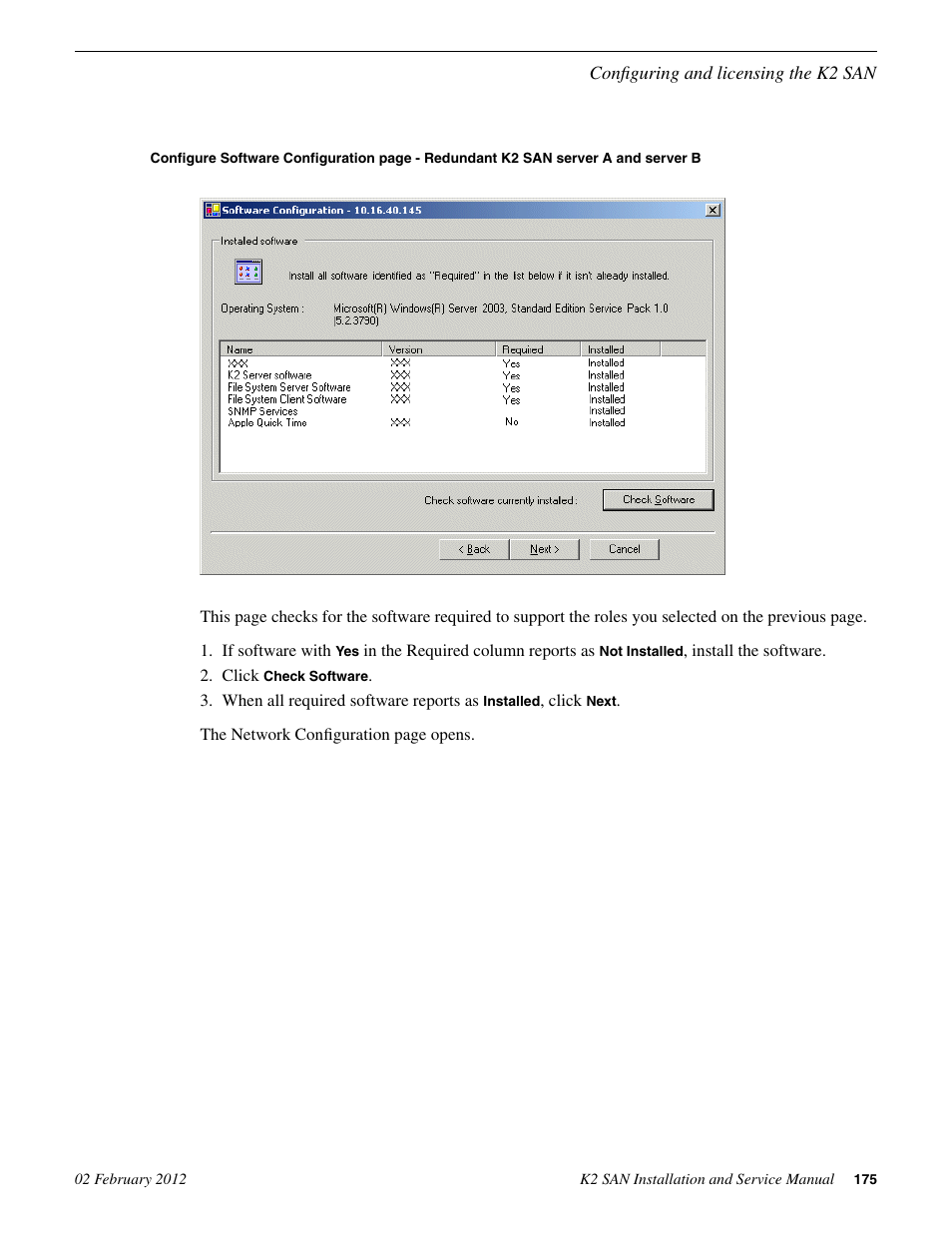 Grass Valley K2 (Summit 3G) 10Gv2 Storage Area Network Installation v.8.1 User Manual | Page 175 / 366