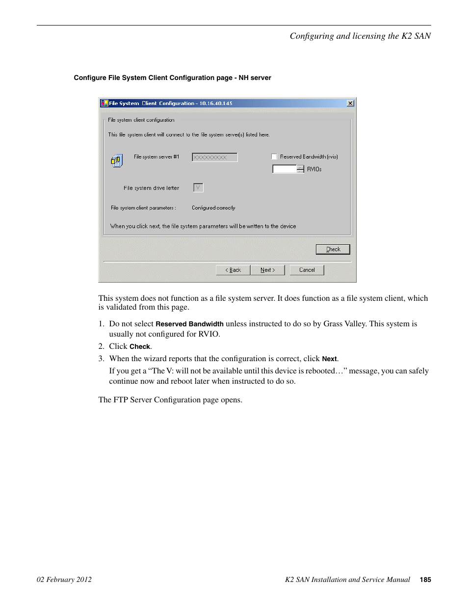 Grass Valley K2 (Summit 3G) 10Gv2 Storage Area Network Installation v.8.1 User Manual | Page 185 / 366