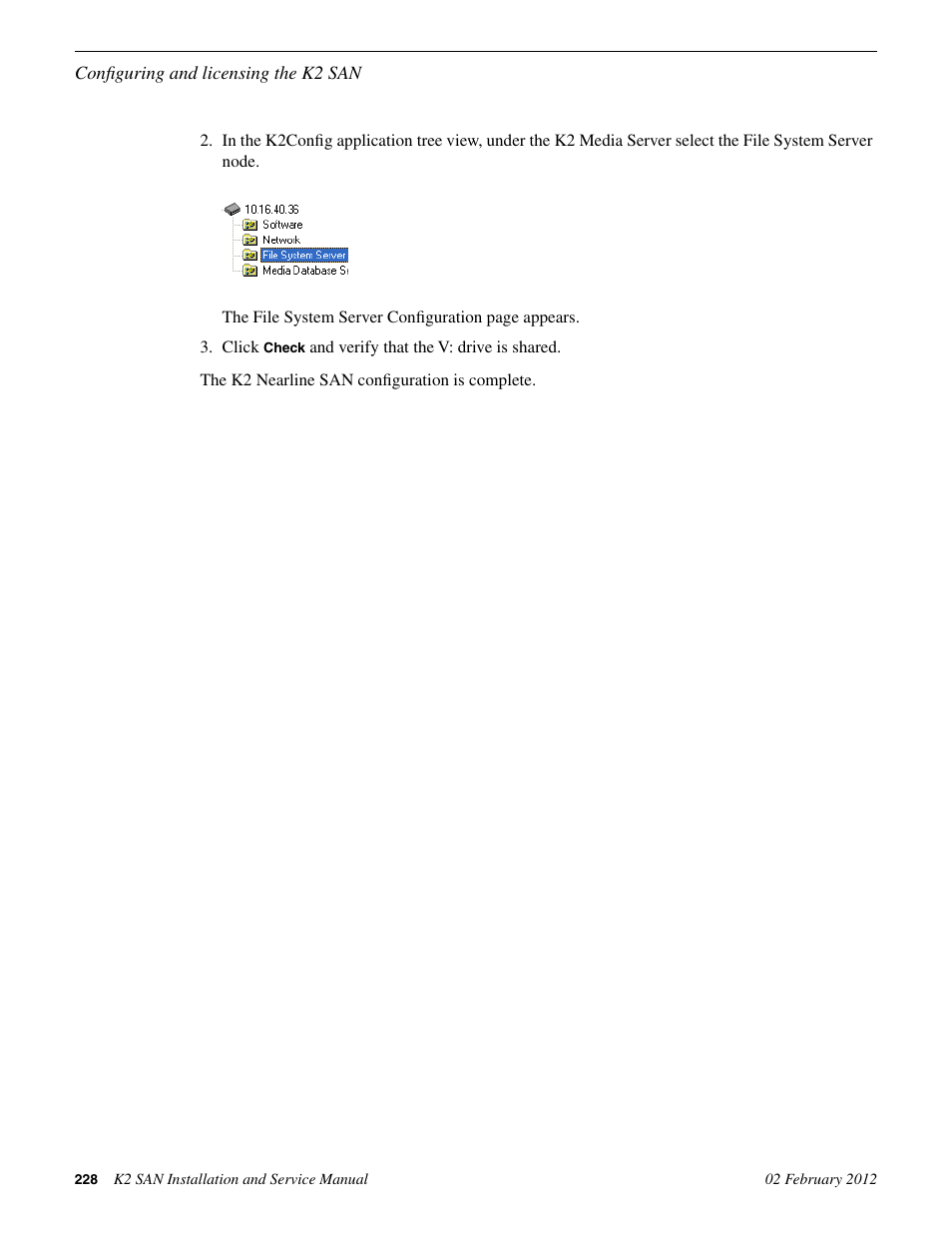 Grass Valley K2 (Summit 3G) 10Gv2 Storage Area Network Installation v.8.1 User Manual | Page 228 / 366