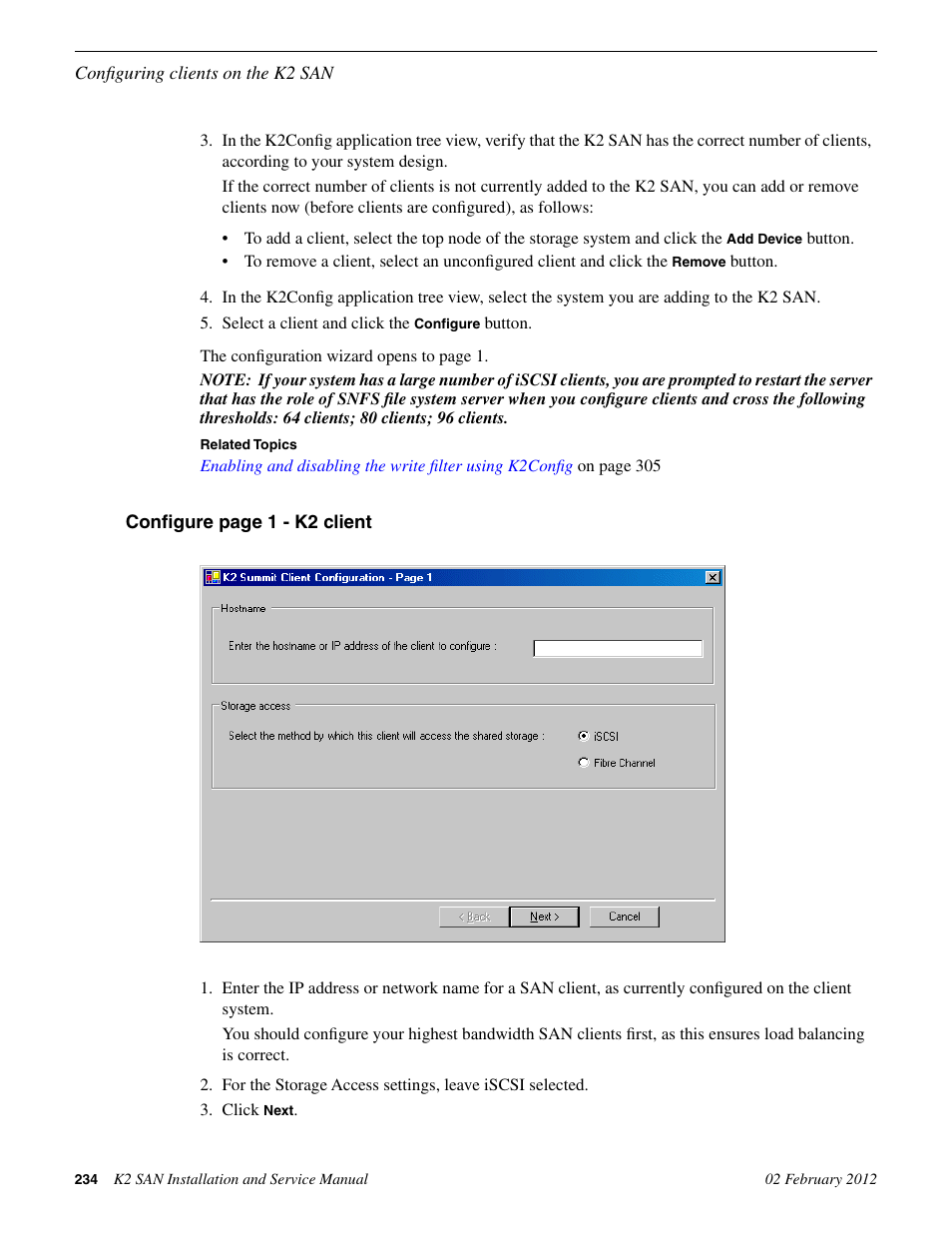 Grass Valley K2 (Summit 3G) 10Gv2 Storage Area Network Installation v.8.1 User Manual | Page 234 / 366