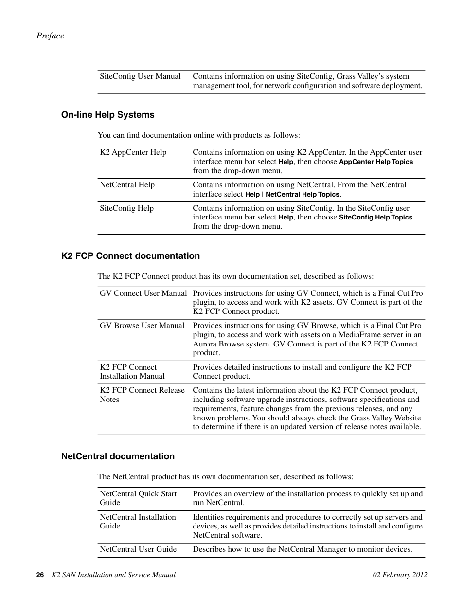 Grass Valley K2 (Summit 3G) 10Gv2 Storage Area Network Installation v.8.1 User Manual | Page 26 / 366