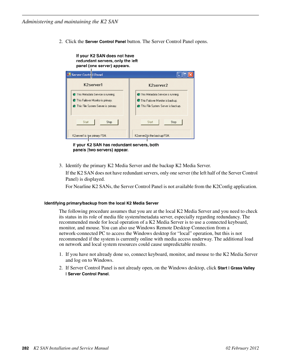Grass Valley K2 (Summit 3G) 10Gv2 Storage Area Network Installation v.8.1 User Manual | Page 282 / 366