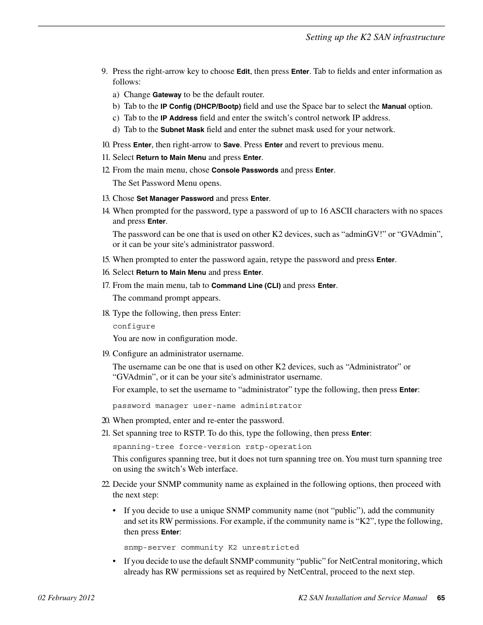Grass Valley K2 (Summit 3G) 10Gv2 Storage Area Network Installation v.8.1 User Manual | Page 65 / 366