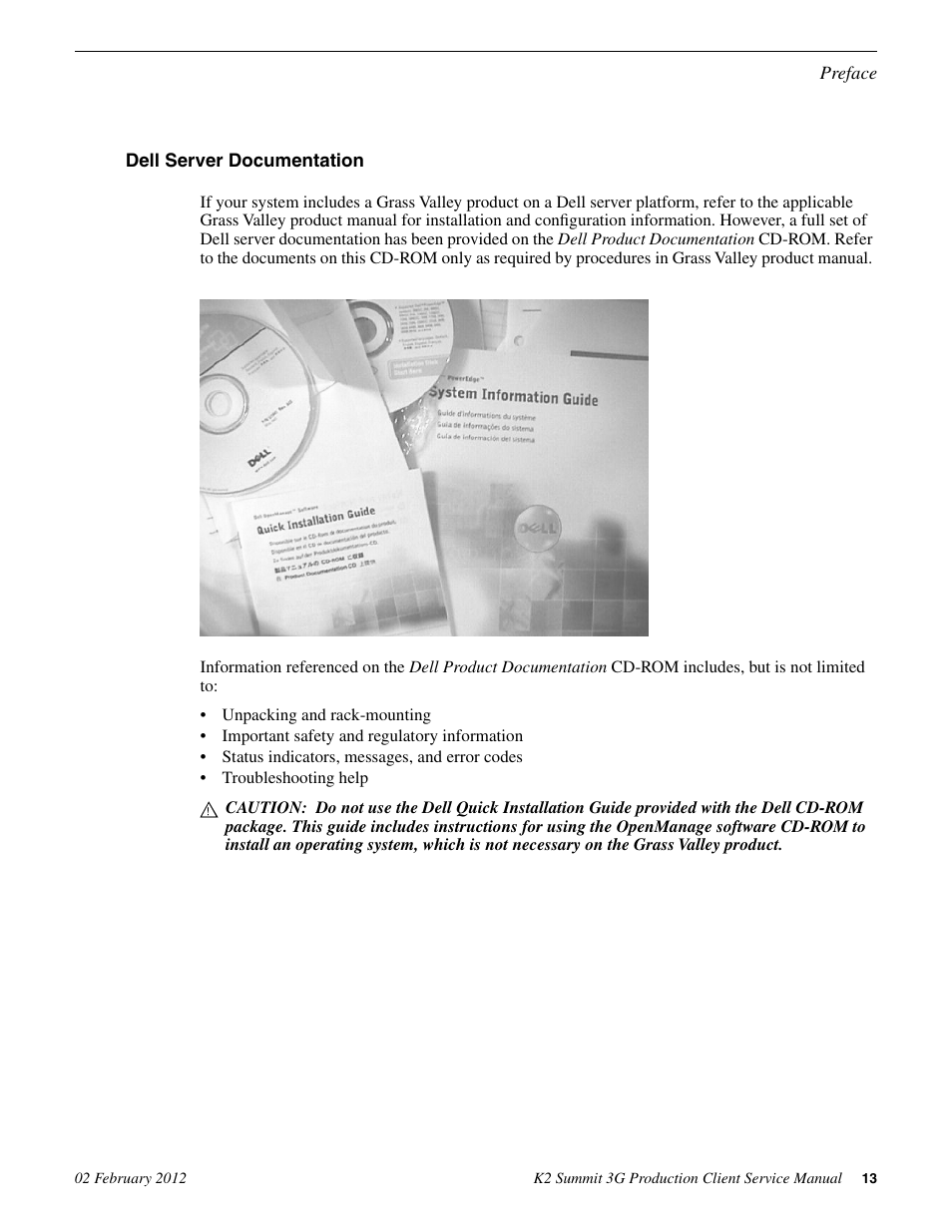 Grass Valley K2 Summit 3G v.8.0 User Manual | Page 13 / 116