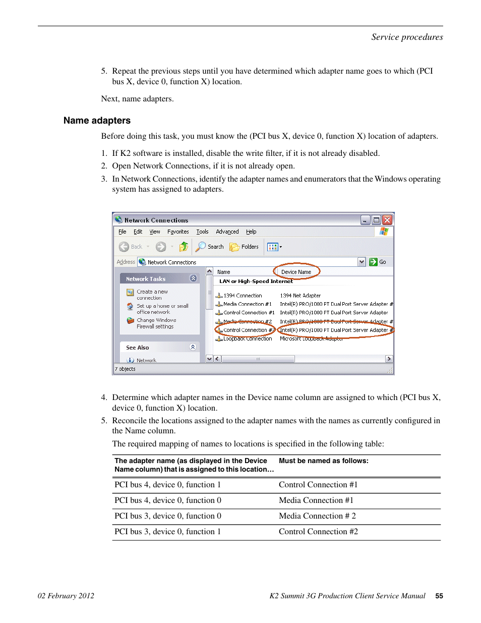 Name adapters | Grass Valley K2 Summit 3G v.8.0 User Manual | Page 55 / 116