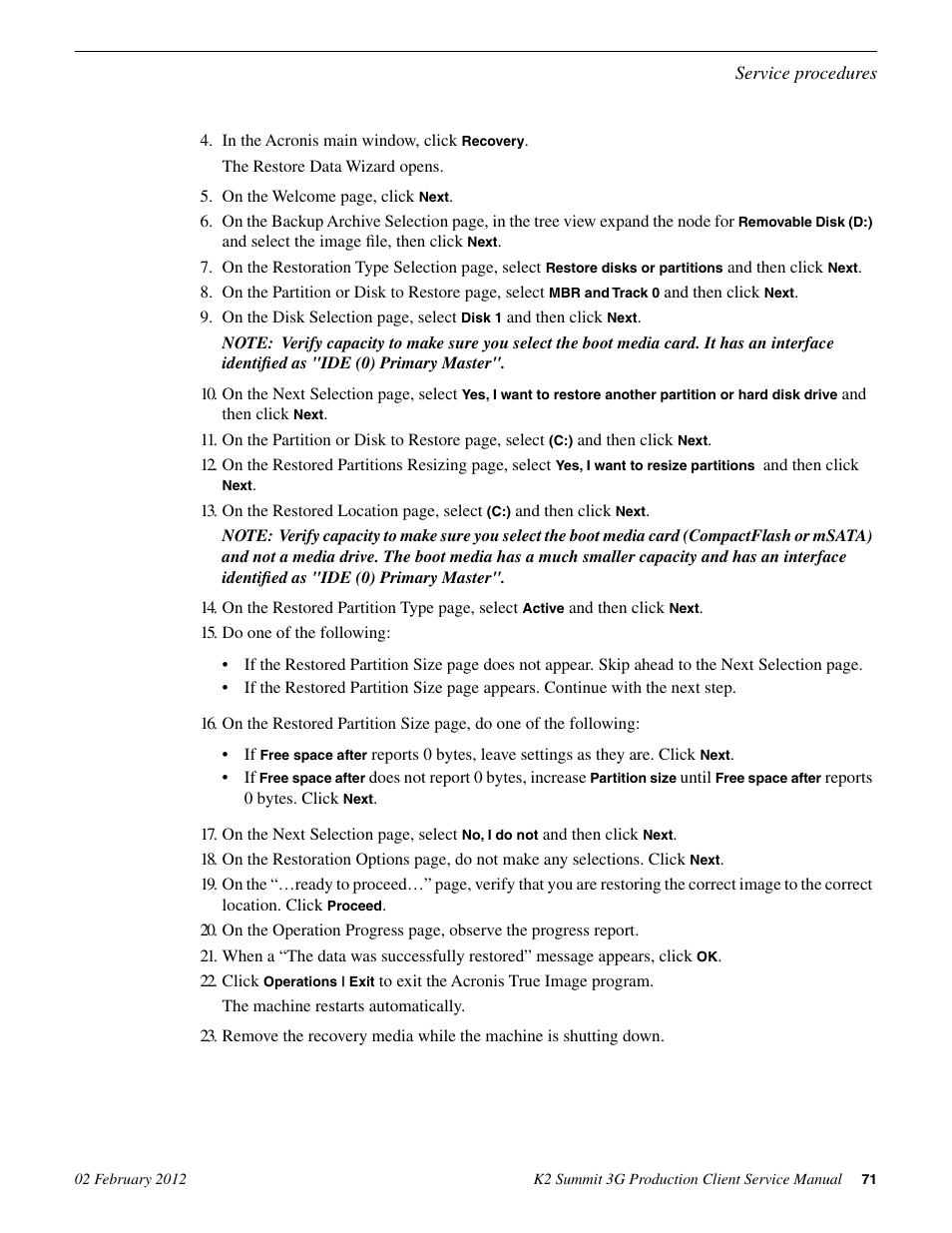 Grass Valley K2 Summit 3G v.8.0 User Manual | Page 71 / 116