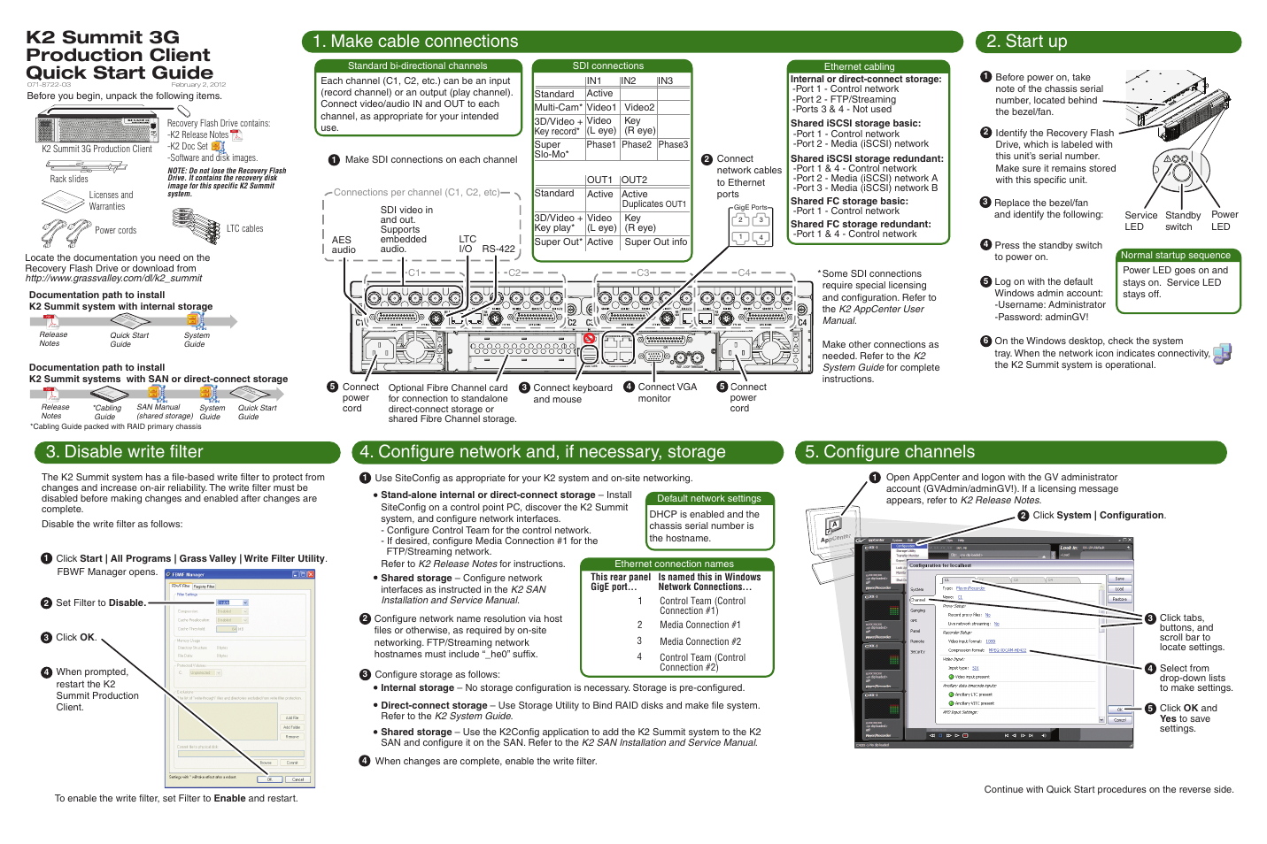 Grass Valley K2 Summit 3G Client v.8.x User Manual | 2 pages