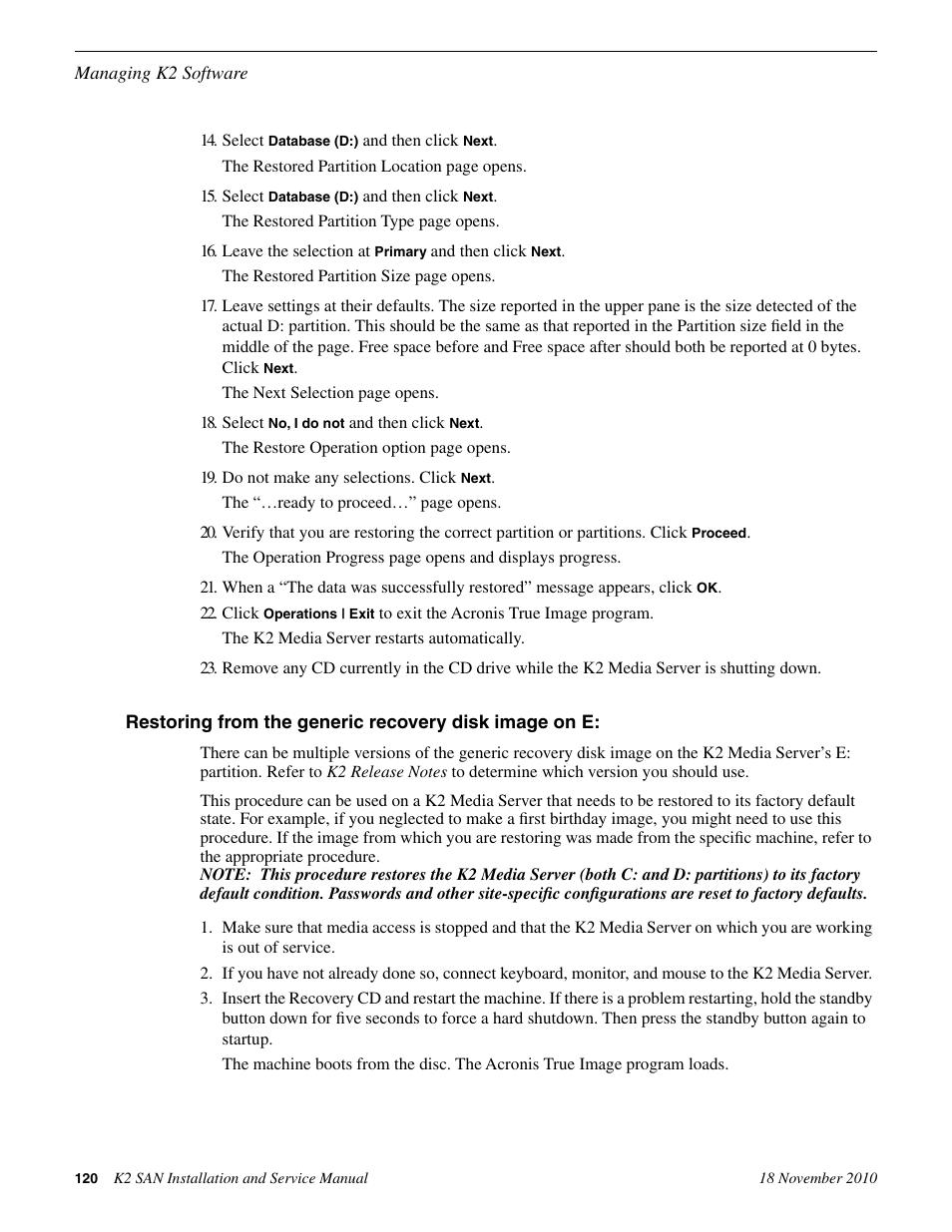 Grass Valley K2 Summit Storage Area Network Installation User Manual | Page 120 / 362