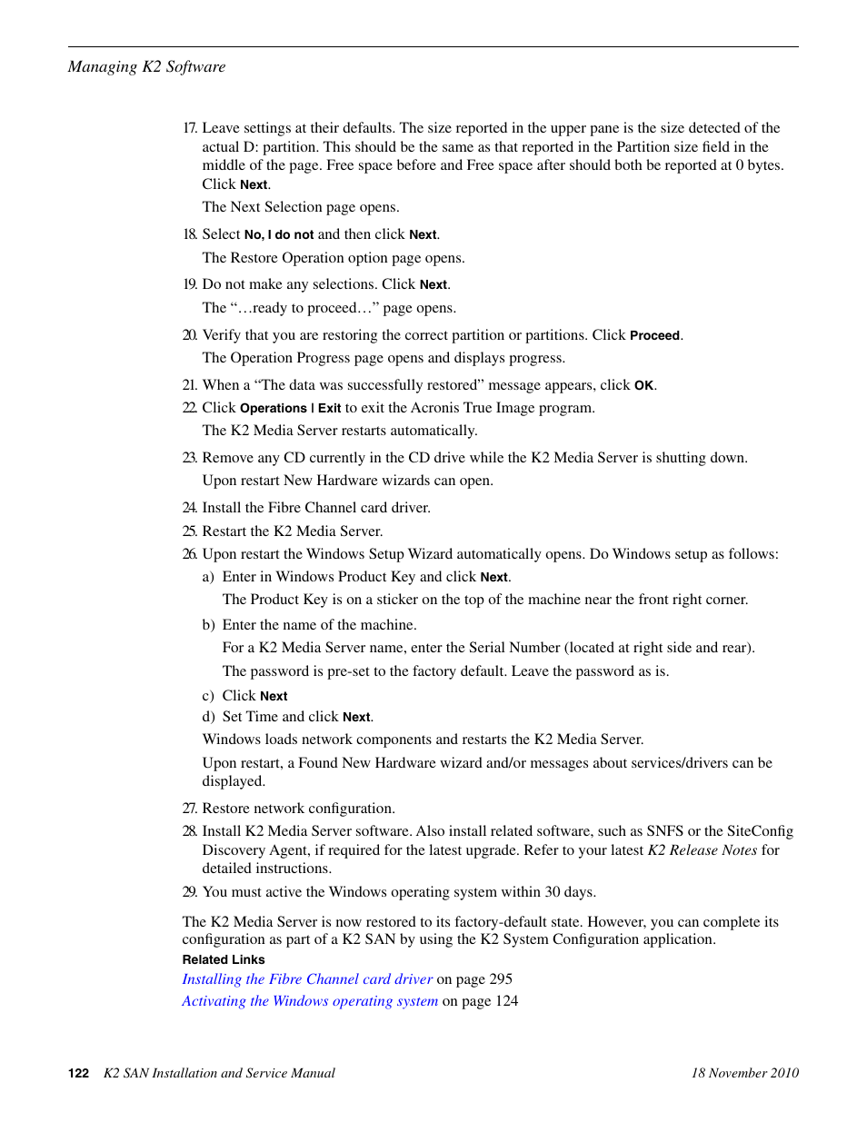 Grass Valley K2 Summit Storage Area Network Installation User Manual | Page 122 / 362