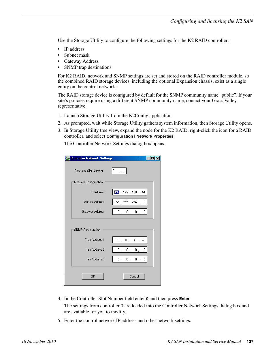 Grass Valley K2 Summit Storage Area Network Installation User Manual | Page 137 / 362