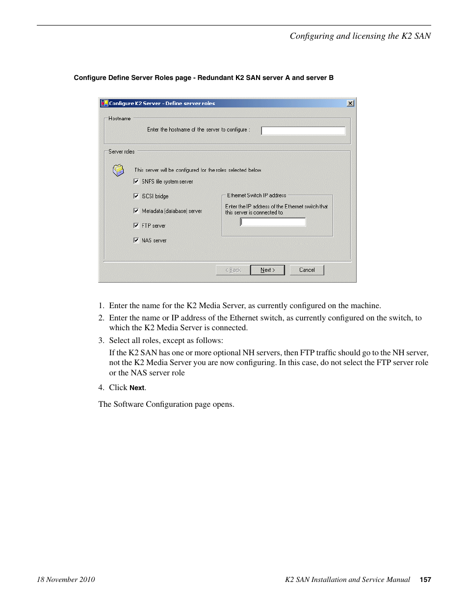 Grass Valley K2 Summit Storage Area Network Installation User Manual | Page 157 / 362