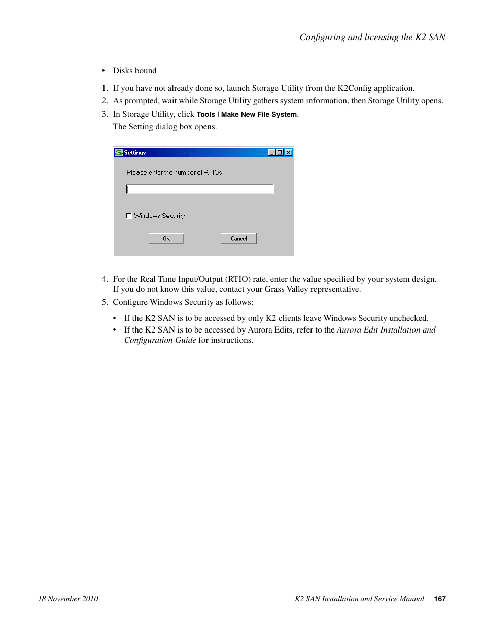 Grass Valley K2 Summit Storage Area Network Installation User Manual | Page 167 / 362