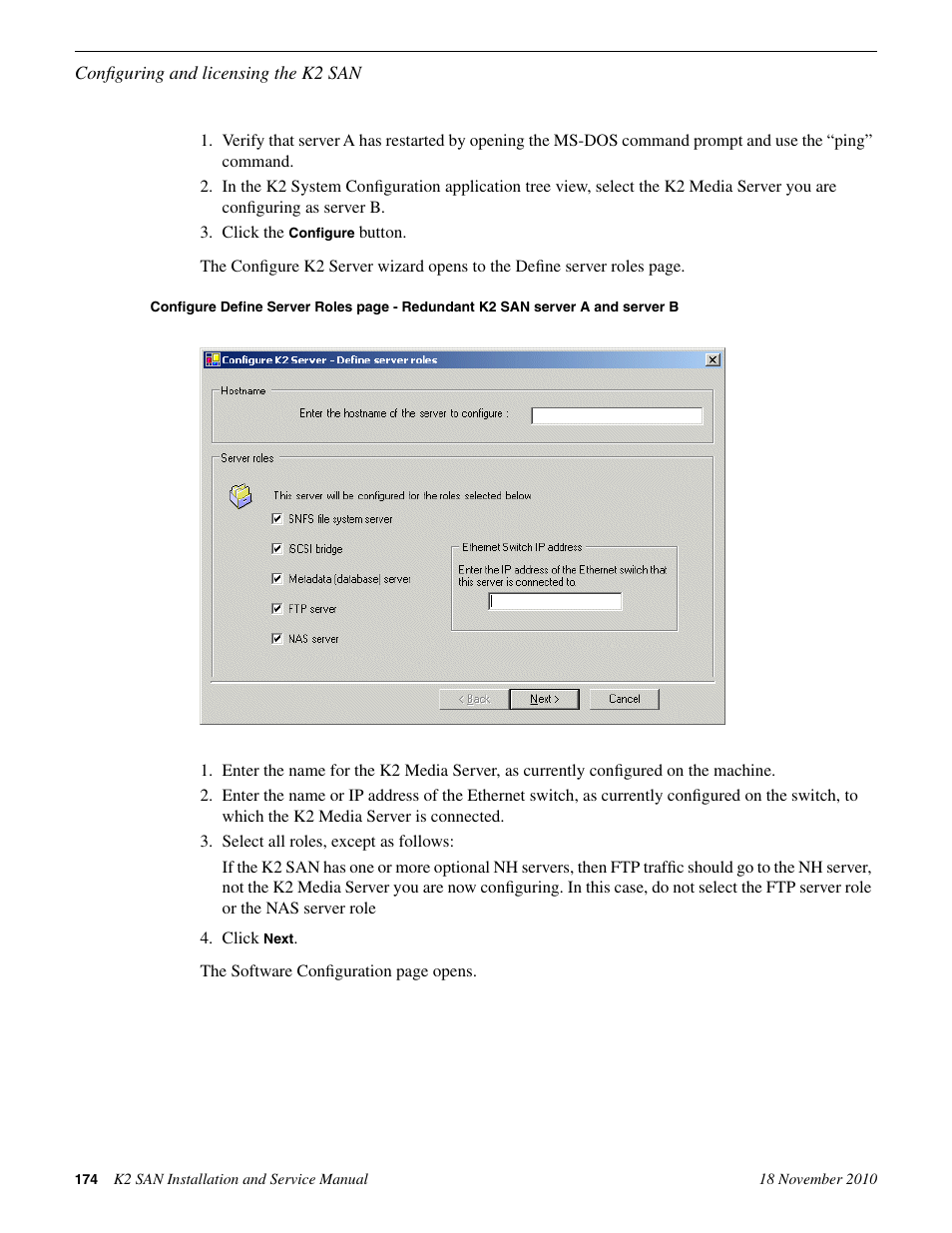 Grass Valley K2 Summit Storage Area Network Installation User Manual | Page 174 / 362