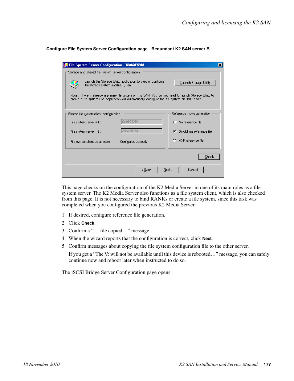 Grass Valley K2 Summit Storage Area Network Installation User Manual | Page 177 / 362