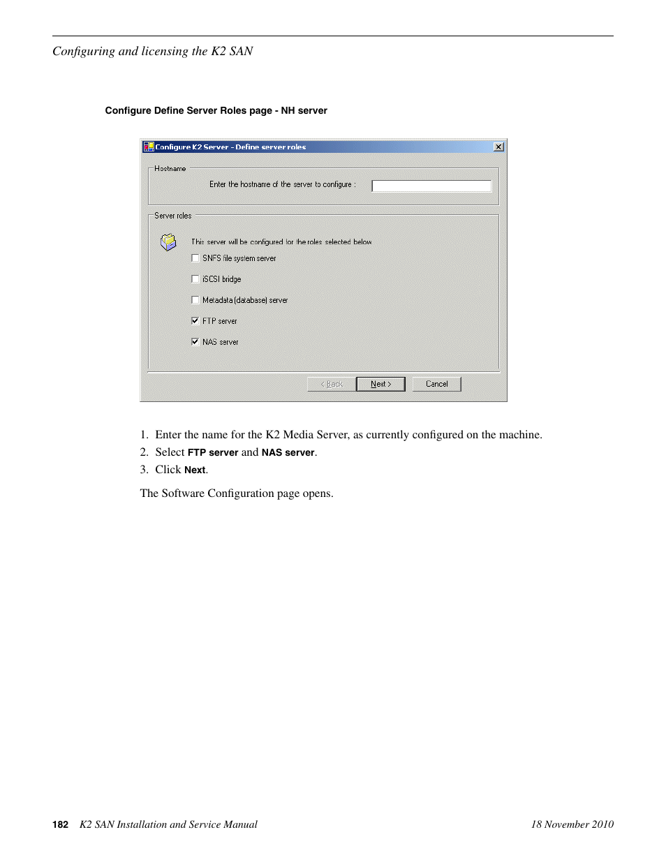 Grass Valley K2 Summit Storage Area Network Installation User Manual | Page 182 / 362