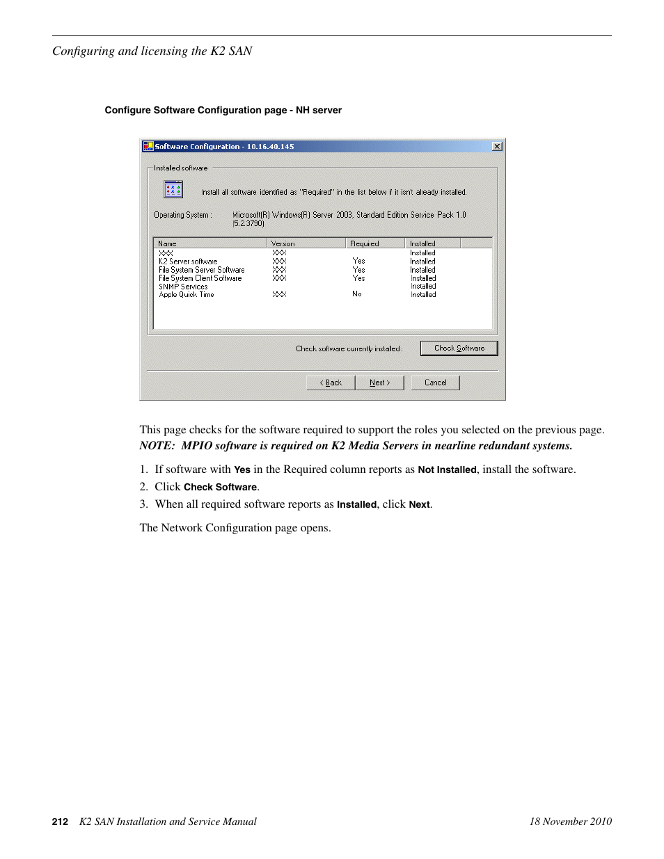Grass Valley K2 Summit Storage Area Network Installation User Manual | Page 212 / 362