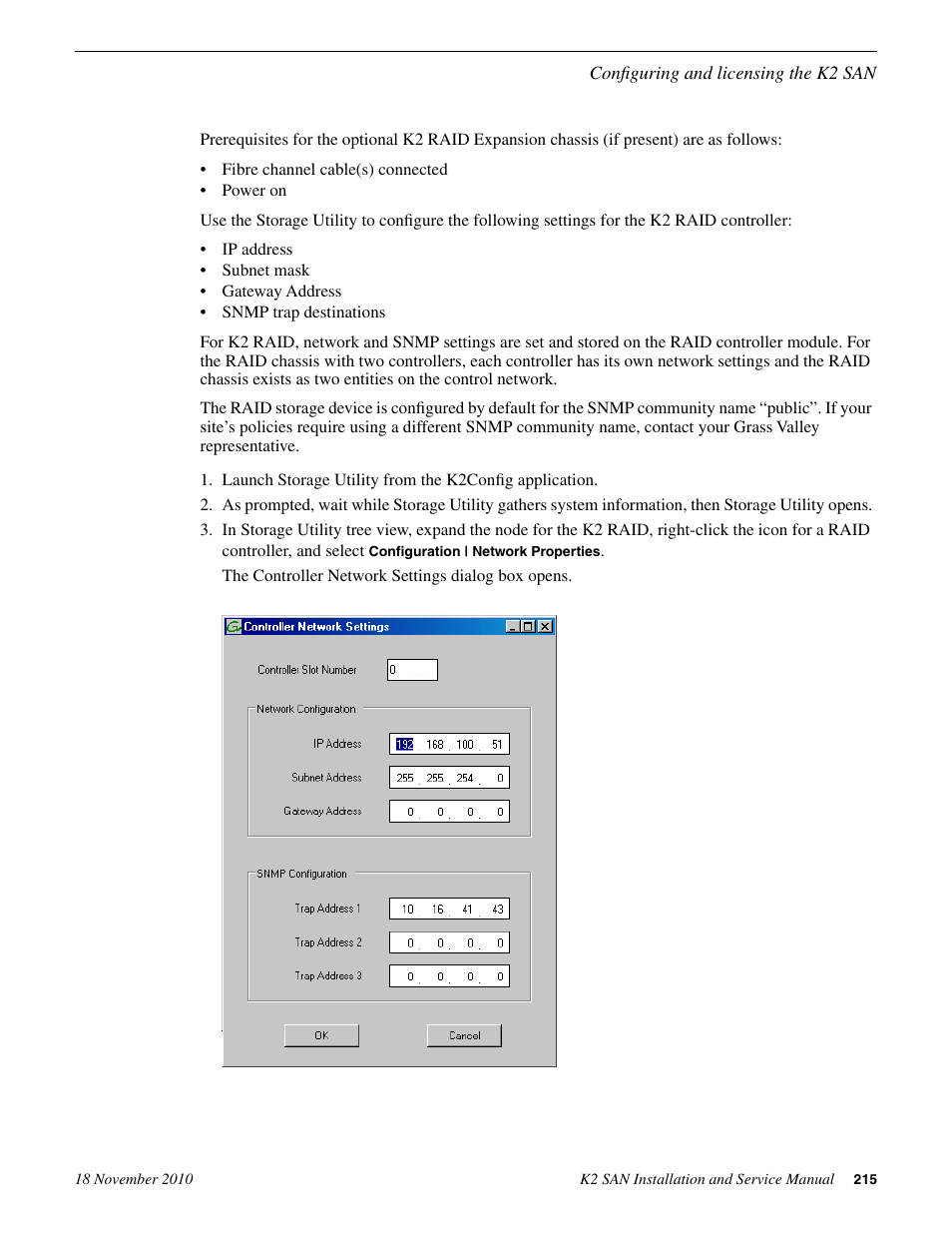 Grass Valley K2 Summit Storage Area Network Installation User Manual | Page 215 / 362