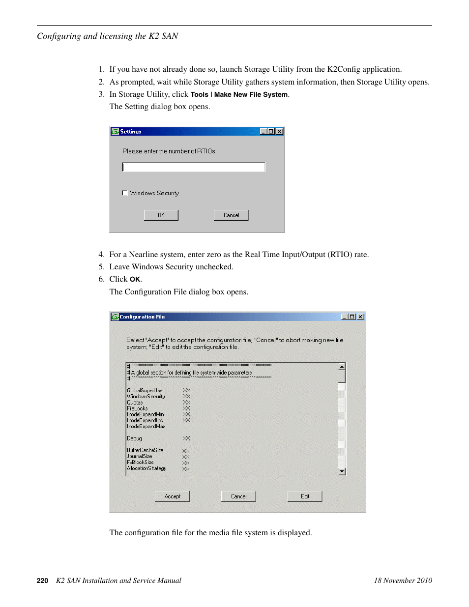 Grass Valley K2 Summit Storage Area Network Installation User Manual | Page 220 / 362