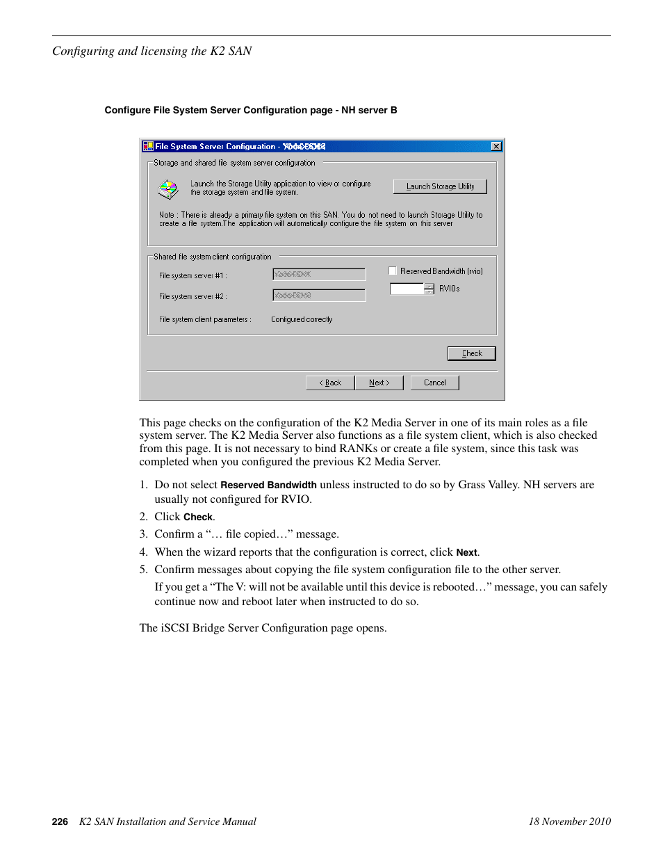 Grass Valley K2 Summit Storage Area Network Installation User Manual | Page 226 / 362