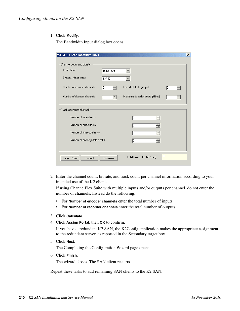 Grass Valley K2 Summit Storage Area Network Installation User Manual | Page 240 / 362