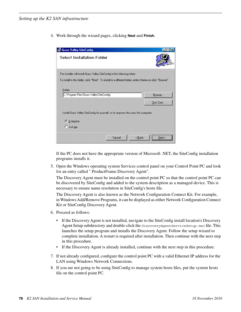 Grass Valley K2 Summit Storage Area Network Installation User Manual | Page 78 / 362
