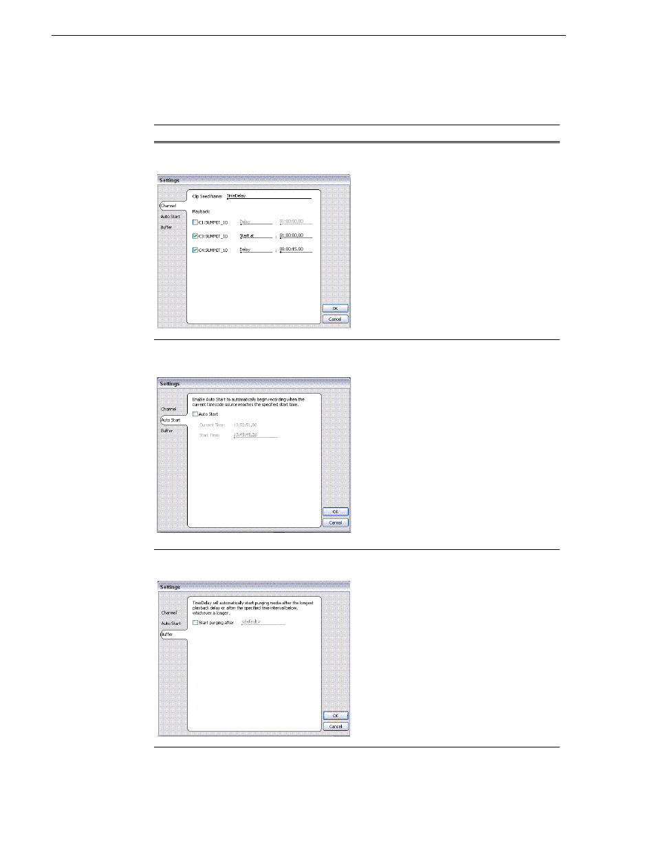 K2 timedelay settings | Grass Valley K2 TimeDelay Application v.7.1 User Manual | Page 12 / 20