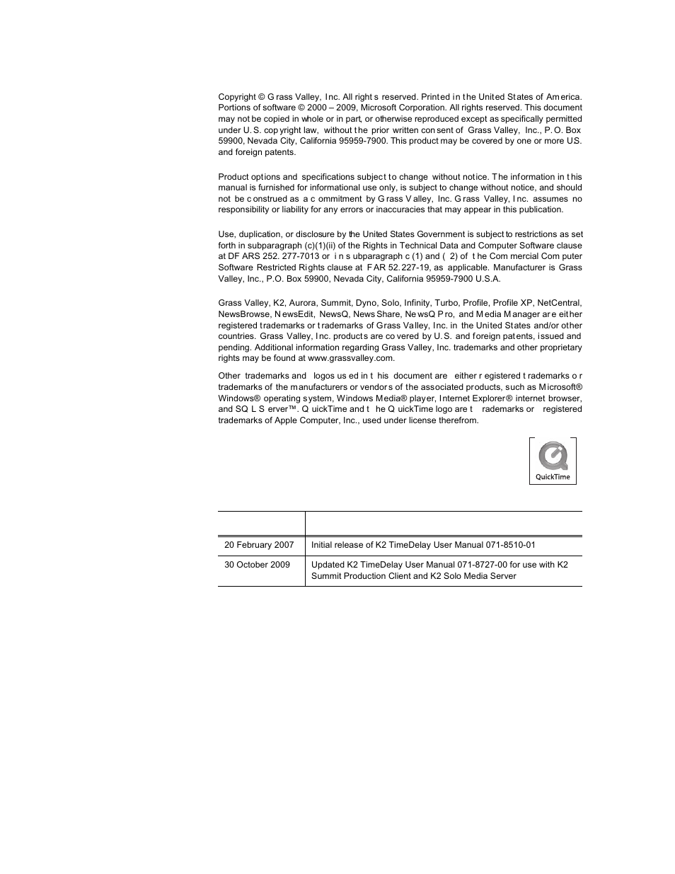 Grass Valley K2 TimeDelay Application v.7.1 User Manual | Page 4 / 20