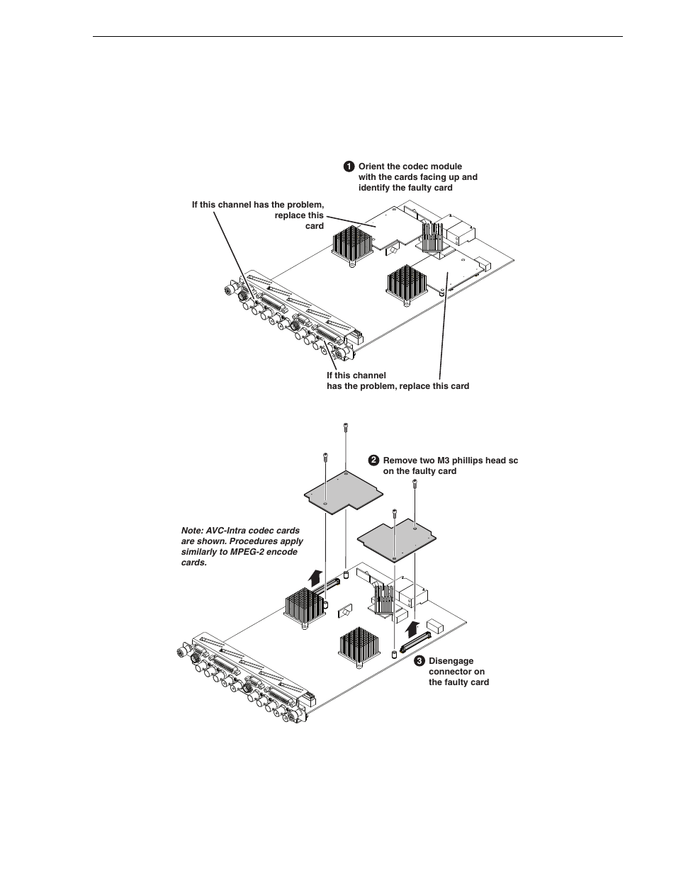 Codec option card removal | Grass Valley K2 Summit Client Service Manual May.14 2010 User Manual | Page 97 / 108