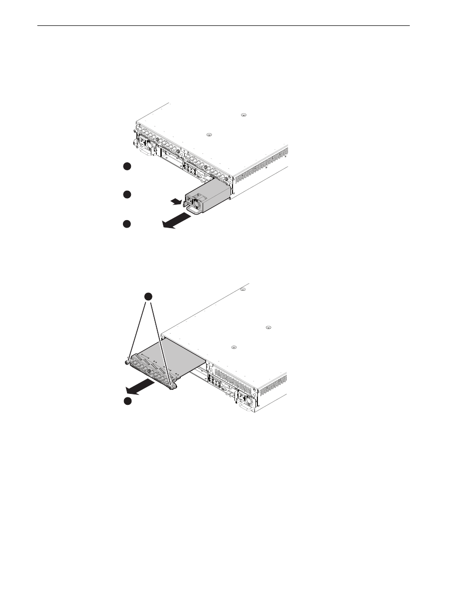 Power supply module removal, Codec module removal, Power supply module removal codec module removal | Codec module, Chapter 5 removing and replacing frus | Grass Valley K2 Summit Client Service Manual Nov.23 2009 User Manual | Page 94 / 106