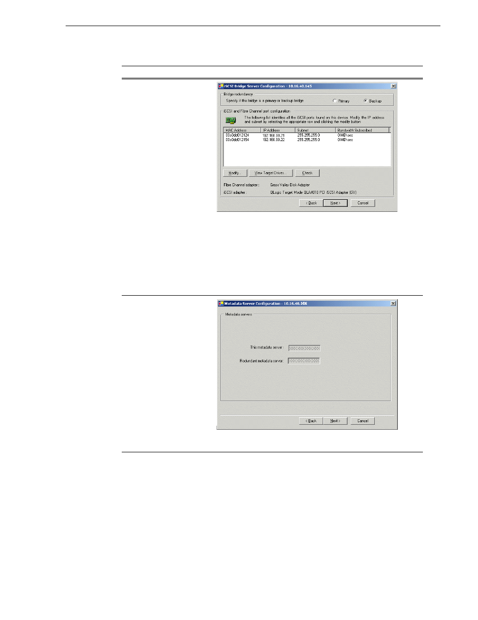 Configuring the redundant server b | Grass Valley K2 Summit Storage Area Network v.7.1 User Manual | Page 188 / 505