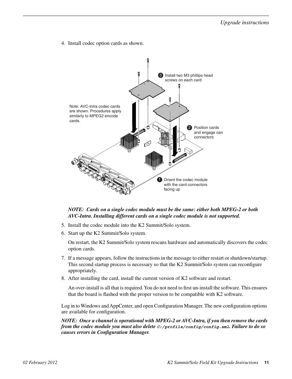 Grass Valley K2 Summit Client Upgrade Instructions v.8.x Mar.02 2012 User Manual | Page 11 / 37
