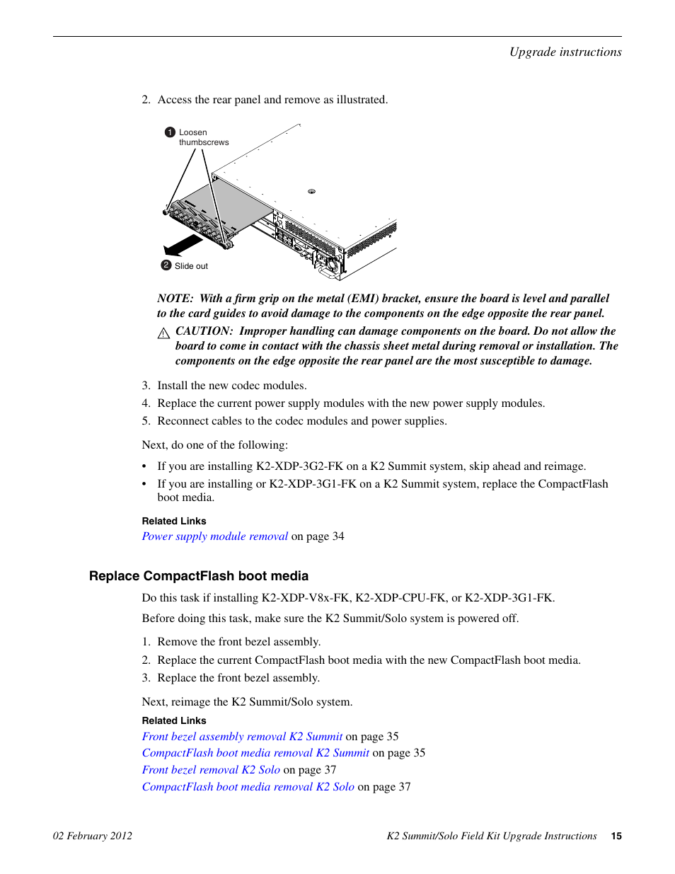 Replace compactflash boot media | Grass Valley K2 Summit Client Upgrade Instructions v.8.x Mar.02 2012 User Manual | Page 15 / 37