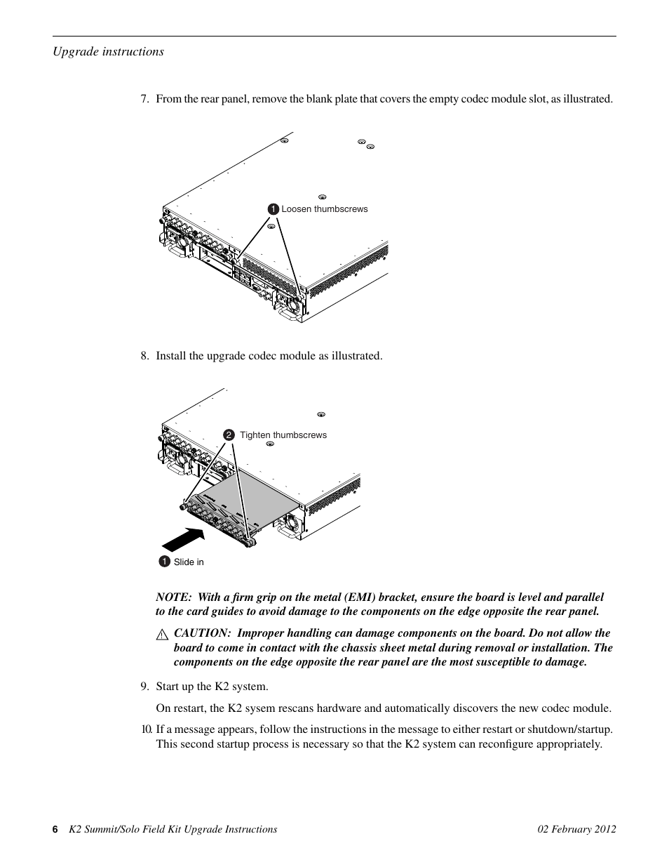 Grass Valley K2 Summit Client Upgrade Instructions v.8.x Mar.02 2012 User Manual | Page 6 / 37