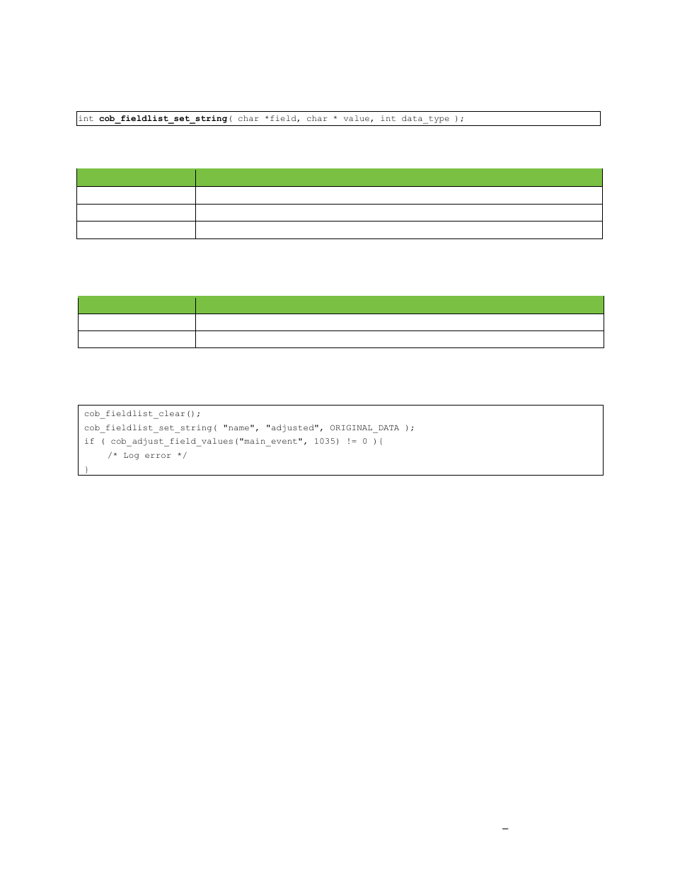 Adding a field update for a string database field | Grass Valley K2 TX/MAM Database Protocol Manual v.2.2 User Manual | Page 23 / 38