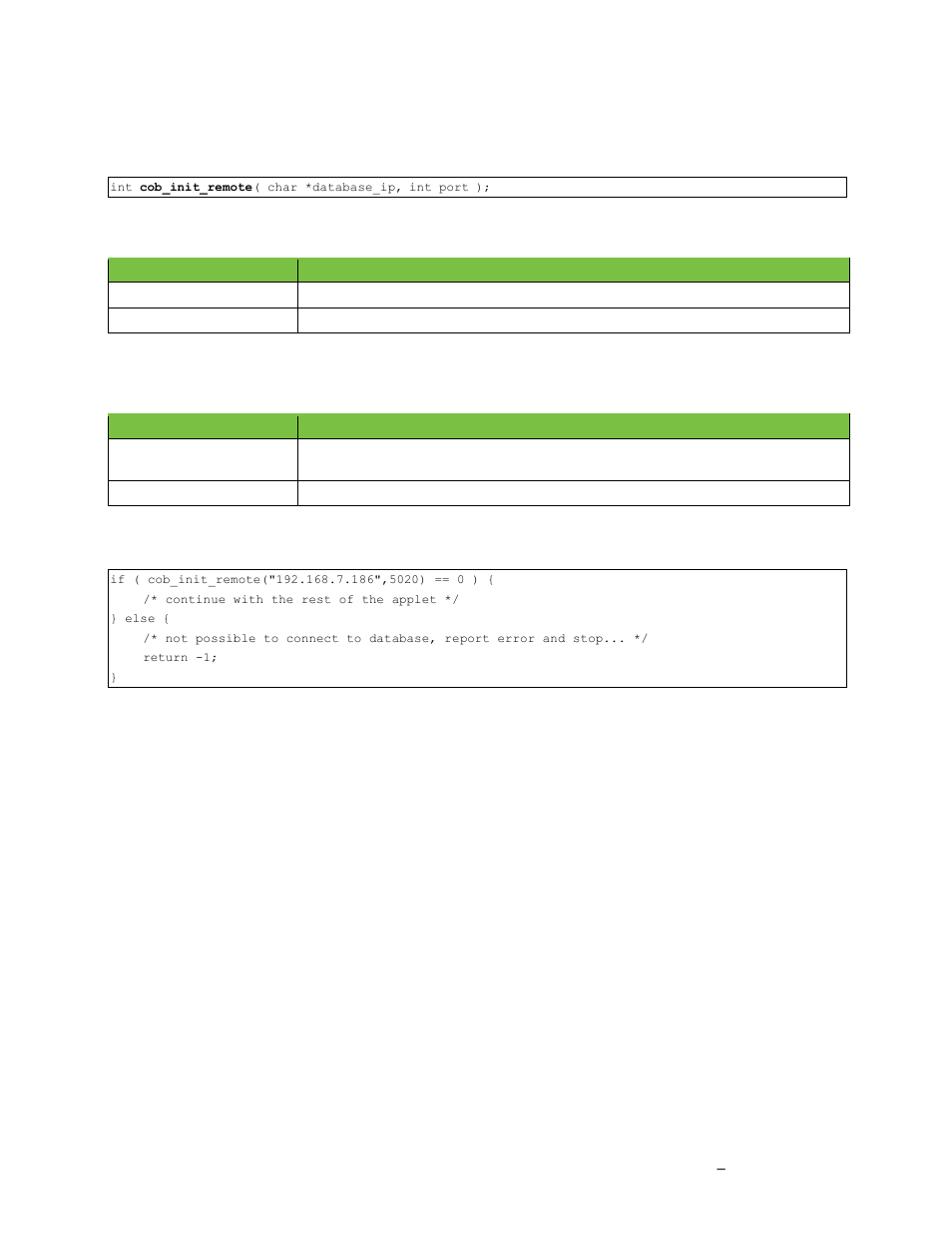 Initializing the library to use a remote database | Grass Valley K2 TX/MAM Database Protocol Manual v.2.2 User Manual | Page 7 / 38