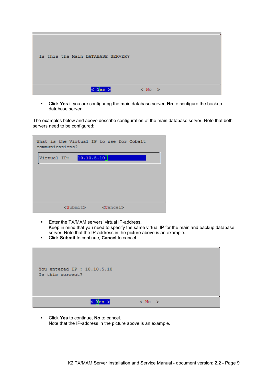 Grass Valley K2 TX/MAM Server Installation v.2.2 User Manual | Page 9 / 16