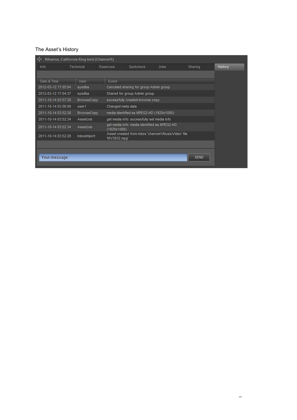 History | Grass Valley K2 TX/MAM User Manual v.2.4 User Manual | Page 13 / 71