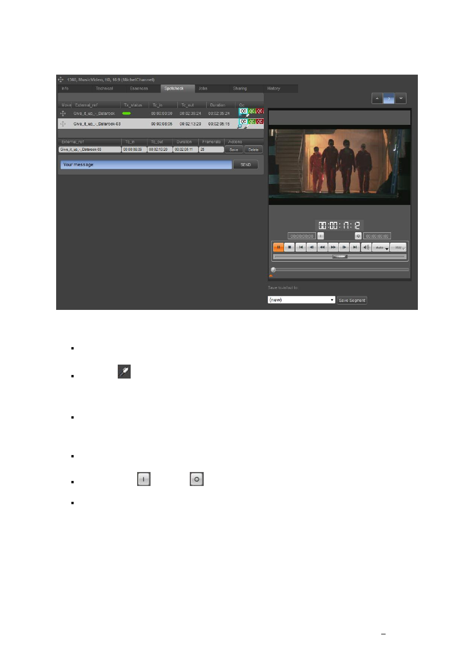 Creating segments | Grass Valley K2 TX/MAM User Manual v.2.4 User Manual | Page 44 / 71