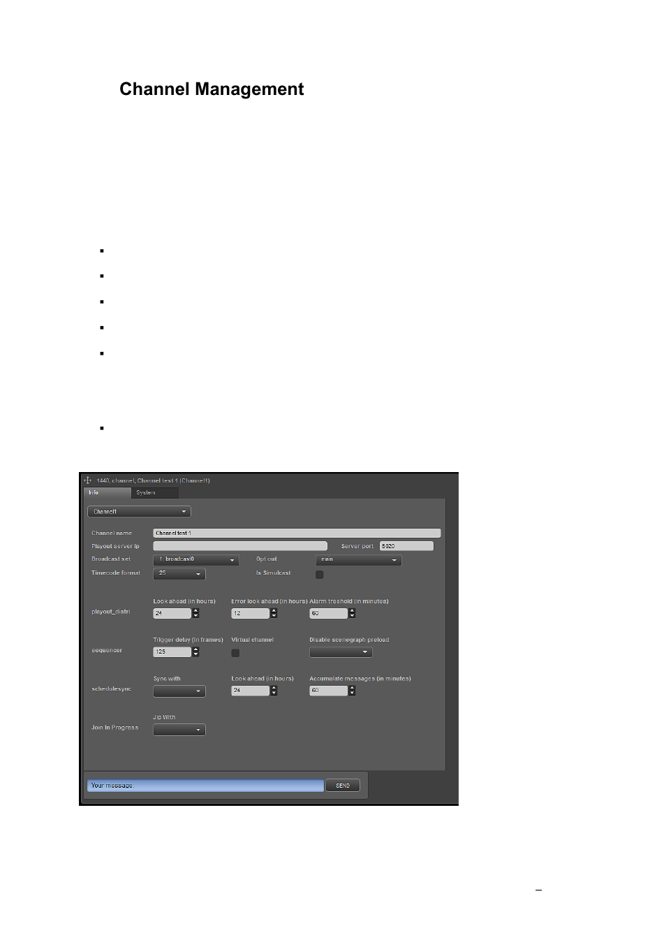 Channel management, Introduction, Defining channels in tx/mam | Editing channels in tx/mam | Grass Valley K2 TX/MAM User Manual v.2.4 User Manual | Page 50 / 71