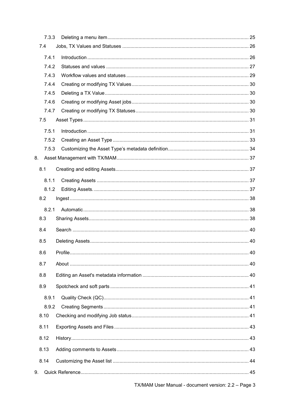 Grass Valley K2 TX/MAM User Manual v.2.2 User Manual | Page 3 / 57