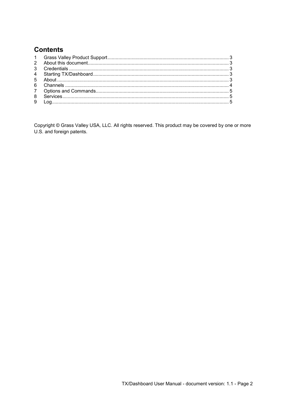 Grass Valley K2 TX/Dashboard User Manual v.1.1 User Manual | Page 2 / 5