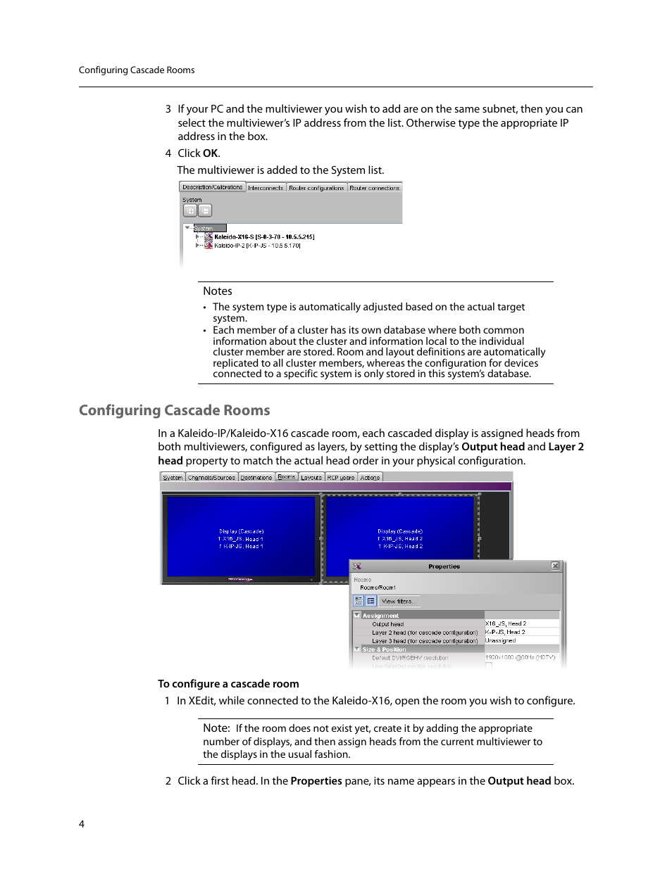 Configuring cascade rooms | Grass Valley Kaleido-IP with Kaleido-X16 Cascade Manual User Manual | Page 6 / 15