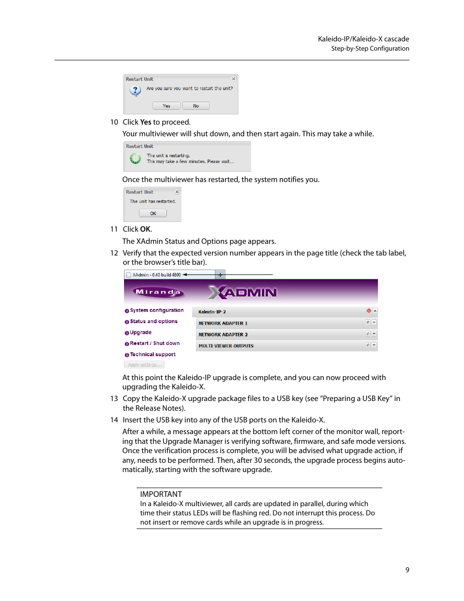 Grass Valley Kaleido-IP with Kaleido-X Cascade Manual User Manual | Page 11 / 15