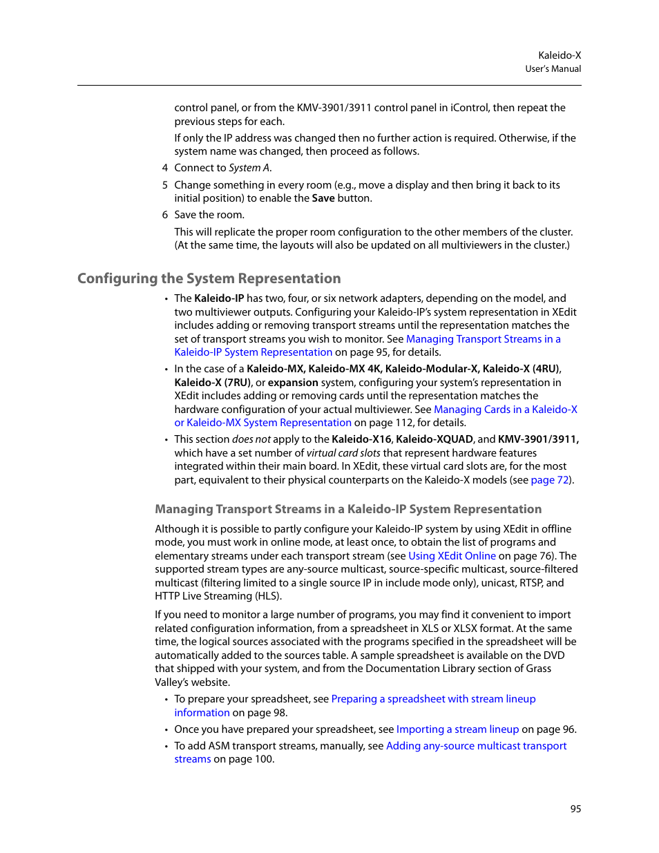 Configuring the system representation, Configuring the, System representation | D). see | Grass Valley Kaleido-X v.7.80 User Manual | Page 103 / 557