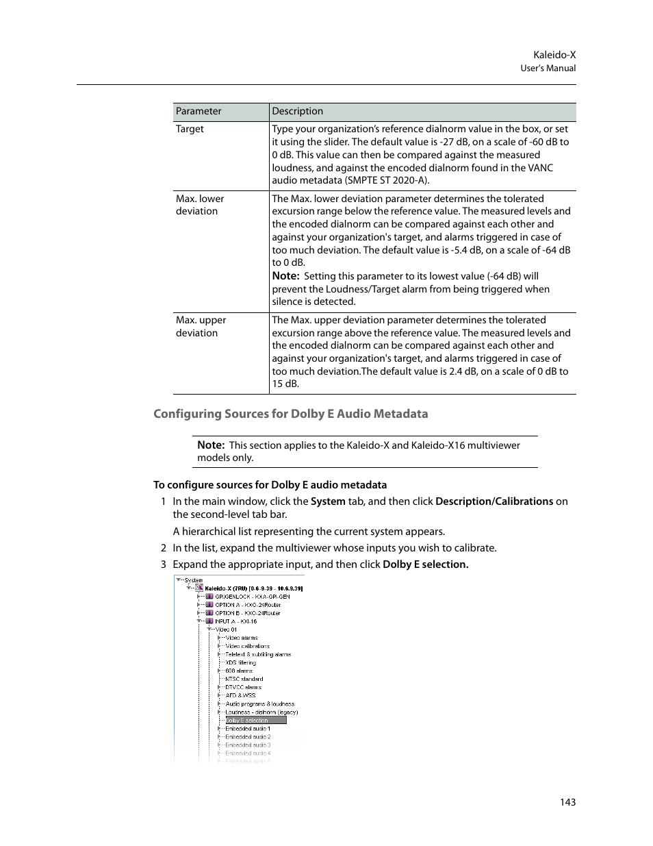 Configuring sources for dolby e audio metadata, Configuring sources for dolby e audio, Metadata | Grass Valley Kaleido-X v.7.80 User Manual | Page 151 / 557