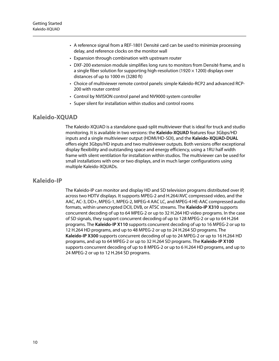 Kaleido-xquad, Kaleido-ip, Kaleido-xquad kaleido-ip | Grass Valley Kaleido-X v.7.80 User Manual | Page 18 / 557