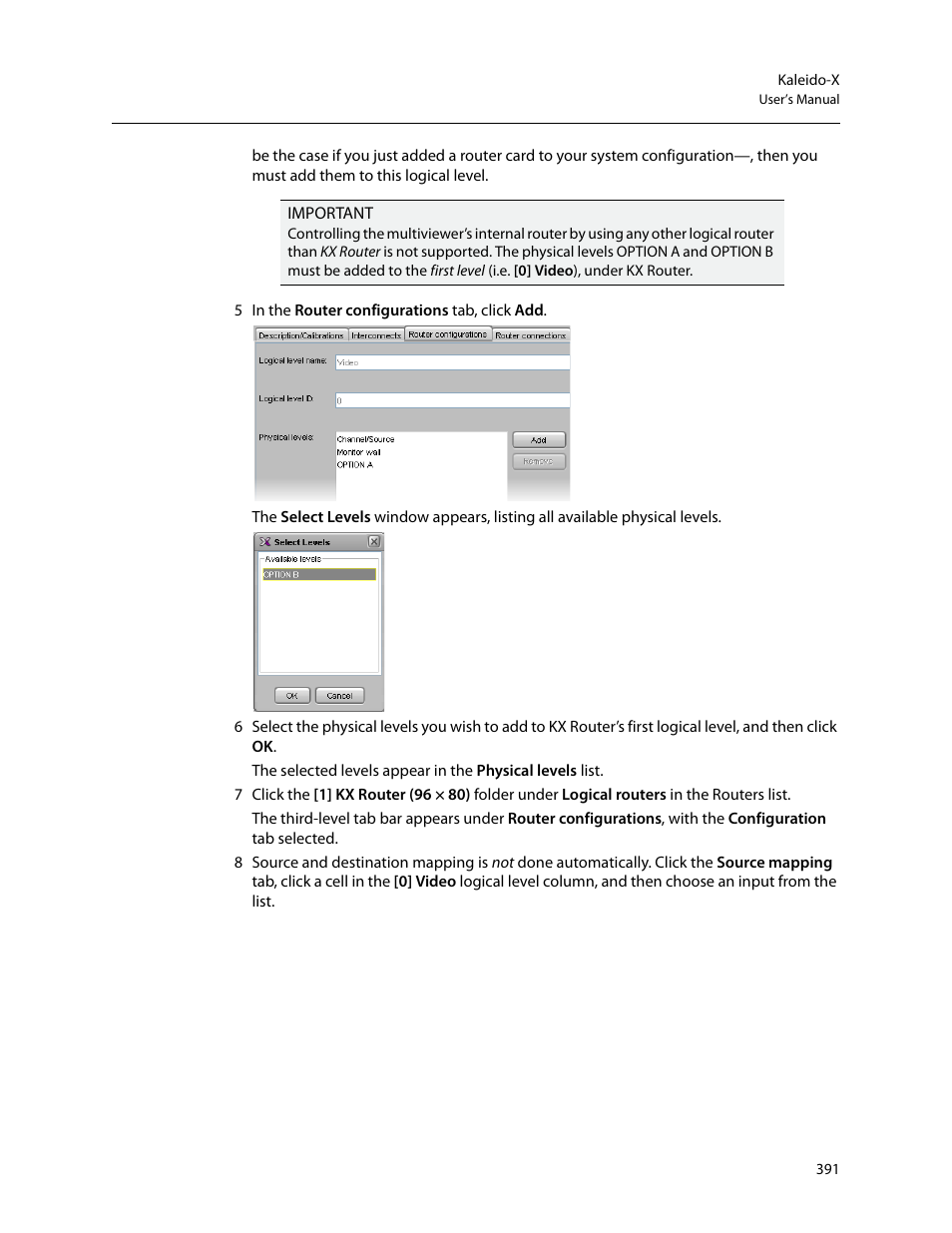 Grass Valley Kaleido-X v.7.80 User Manual | Page 399 / 557