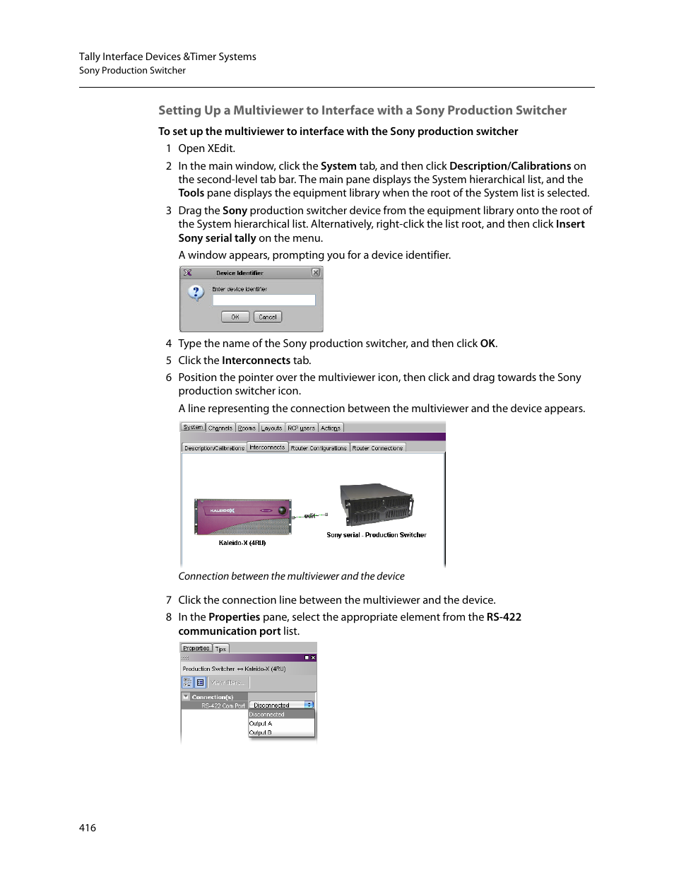 Grass Valley Kaleido-X v.7.80 User Manual | Page 424 / 557