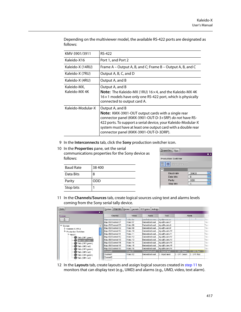Grass Valley Kaleido-X v.7.80 User Manual | Page 425 / 557